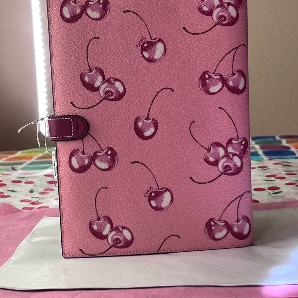 π COACH NOTEBOOK WITH CHERRY PRINT π NWT π - Picture 15 of 16